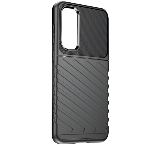 Coque pour Galaxy S23 FE Design nervuré flexible, Noir