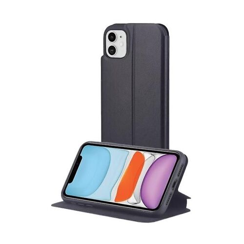 Coque folio pour iPhone 11 Fonction Stand, Noir