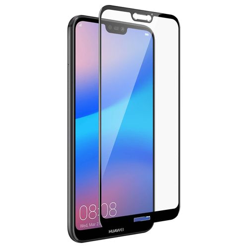 Protecteur D¿Écran En Verre Trempé 9h Pour Huawei P20 Lite, Bords Colorés - Noir