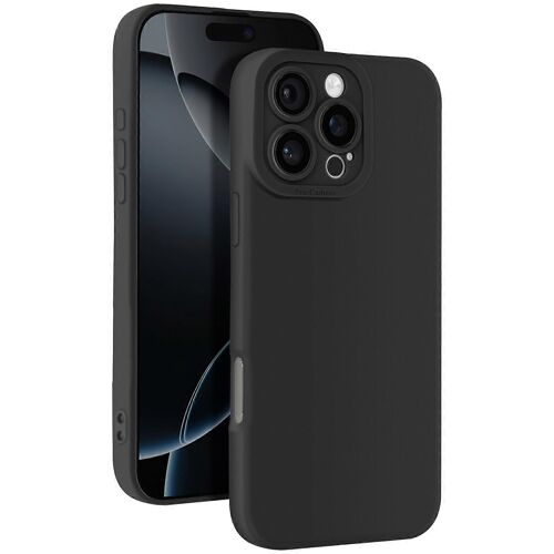 Case Pour iPhone 16 Pro Max Silicone Smooth Camera Block Protected, Black
