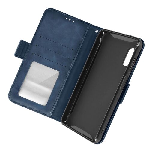 Housse Folio Pour Galaxy Xcover Pro Porte-Carte Amovible Magnetic Tab Bleu