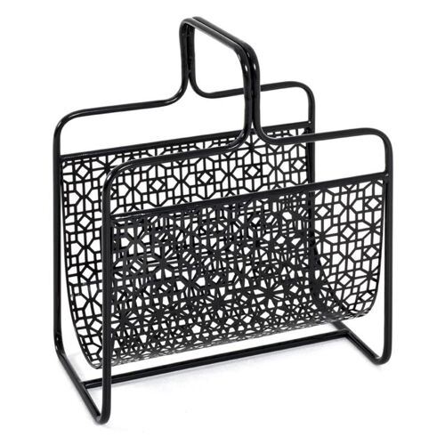 Porte-Revues en Métal "Magazines" 45cm Noir