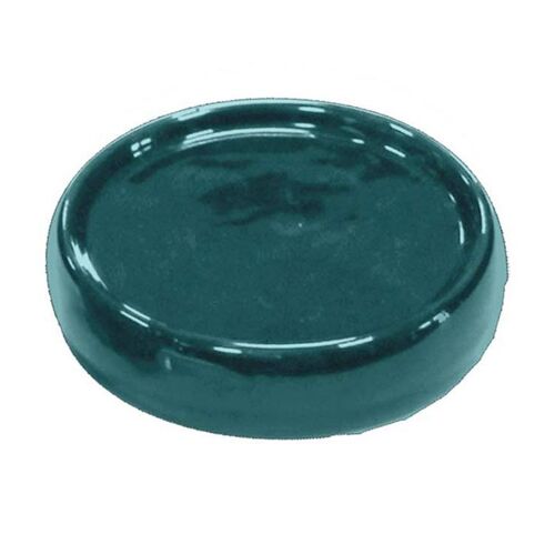 Porte Savon en Céramique "Bullea" 10cm Bleu Émeraude