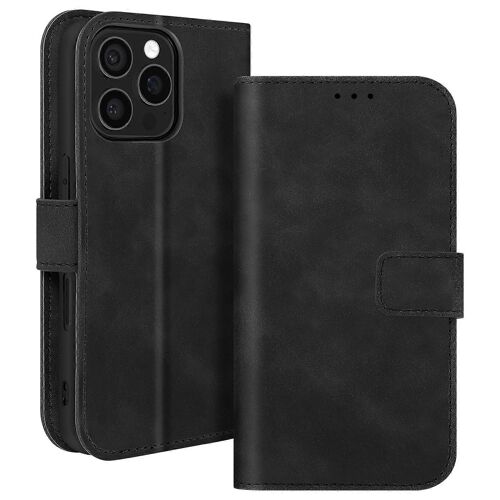 Coque pour iPhone 16 Pro Max portfolio damper Support Vidéo, Noir