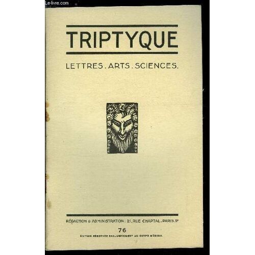 Triptyque N° 76 - Pierre Véry Par Jean Cabanel. Monsieur Paul Par Pierre Véry. Une Heure Chez Le Professeur Louis Spillmann Par Le Dr Loup. Lucie Tullat Par André Paulin