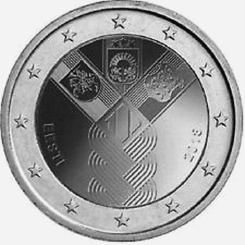 Estonie 2018 - 2 Euros Plaque Argent (Rare) - Etats Baltes
