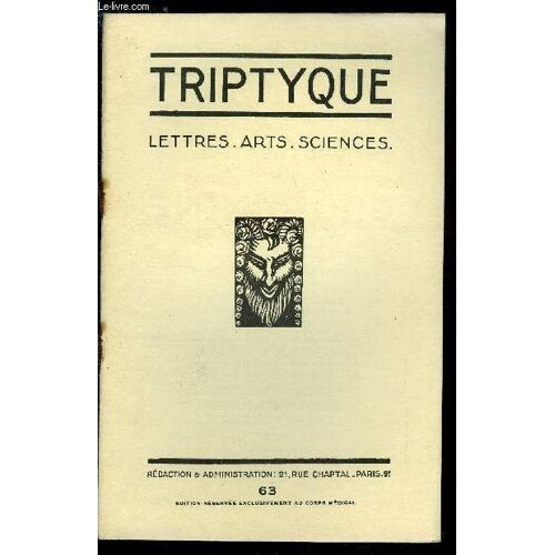 Triptyque N° 63 - Léon Louis Martin Par Jean Cabanel. Les Bienfaits De La Province Par Claude Barjac. Une Promenade A Cheval. Andante Par L.L. Martin. Une Heure Chez Le Professeur Castaigne Par Le Dr(...)