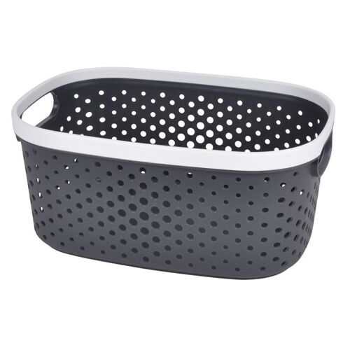 Panière à Linge "Ajourée" 3,5L Anthracite