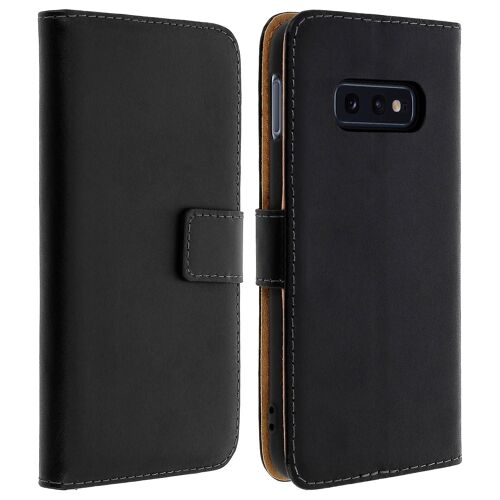 Housse Galaxy S10e Etui Portefeuille Cuir Support Vidéo - Noir