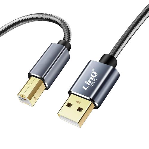 Câble USB-A 2.0 vers USB B 2.0 Connexion stable de transfert rapide 1.5m LinQ