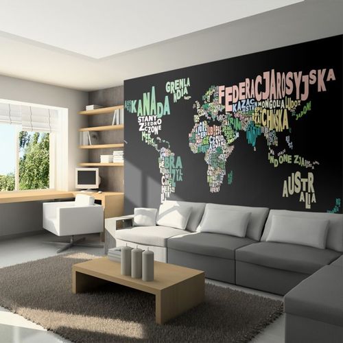 Papier Peint "Géographie en Français" 270 x 350 cm