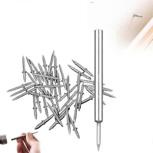 100pcs Nailles à deux têtes, ligne de plinthe sans marques Nail, vis de sécurité invisibles