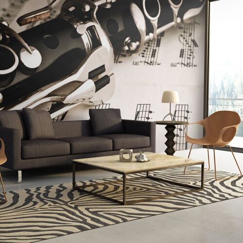 Papier Peint "Clarinette & Notes de Musique" 193 x 250 cm