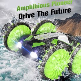 Lh-C013 2.4ghz 4 Roues Motrices Waterproof Double Side Amphibie Rc Stunt Car 360 ° Rotation Remote Control Car 192-Générique