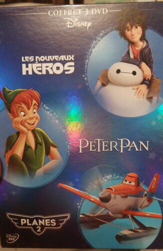Coffret 3 Dvd Disney - Peter Pan / Planes 2 / Les Nouveaux Héros