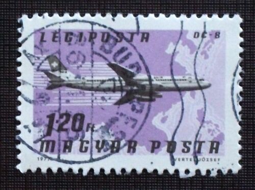 Hongrie Poste Aérienne N° 393 Oblitéré De 1977 - 1fo20 « Avions Commerciaux : Dc-8 » - Theme Avions