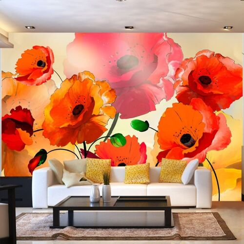 Papier Peint "Velvet Poppies" 70 x 100 cm