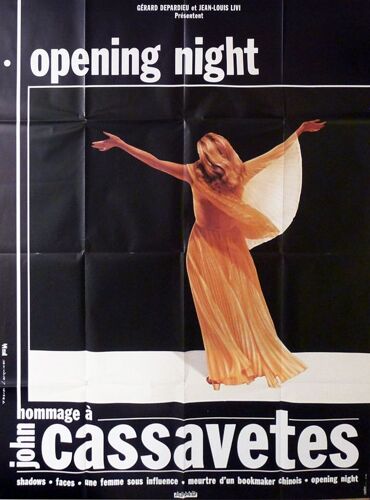 Opening Night - Véritable Affiche De Cinéma Pliée -Format 120x160 Cm - De & Avec John Cassavetes Avec Gena Rowlands, Joan Blondell, Paul Stewart, Zohra Lampert, Laura Johnson - 1977 Ressortie