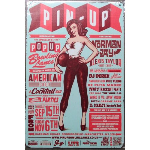 Plaque Style Affiche Retro Pin Up Style Vintage 30x20cm Deco Cuisine Restaurant