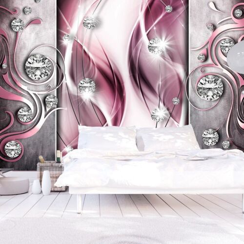 Papier Peint "Pink & Diamonds" 105 x 150 cm