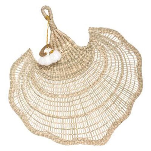 Décoration Murale Éventail "Wonderfly" 58cm Beige