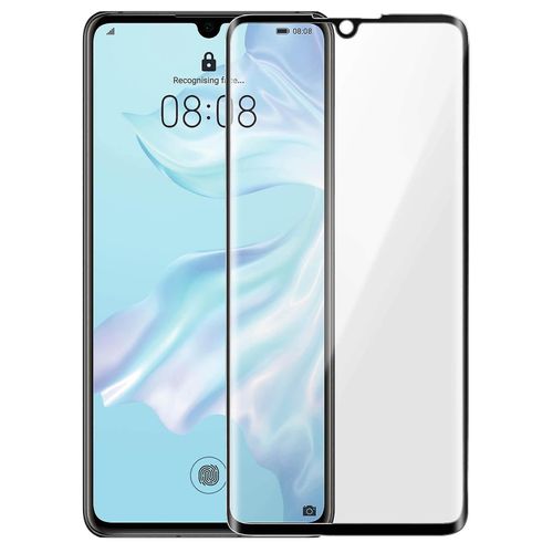 Film Écran Huawei P30 Verre Trempé 9h Biseauté Transparent Bord Noir