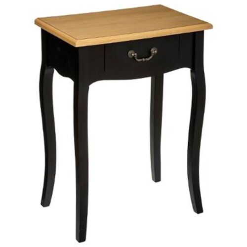 Table de Chevet 1 Tiroir "Chrysa" 65cm Noir