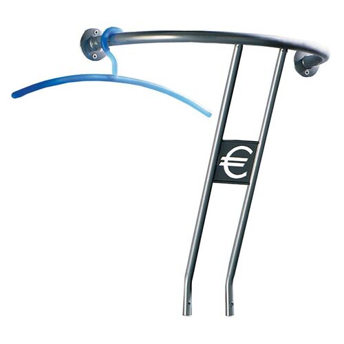 Patère Murale Design "Coude" 60cm Argent