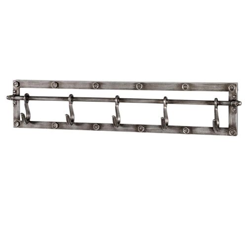 Patère Murale en Métal "5 Crochets" 73cm Anthracite