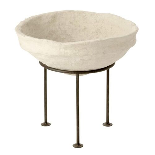 Coupelle Déco sur Pied "Chad" 45cm Blanc