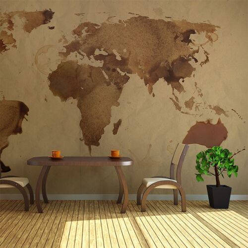 Papier Peint "Tea Map of the World II" 450x270cm