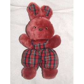 Lapin Nounours Rouge Carreaux