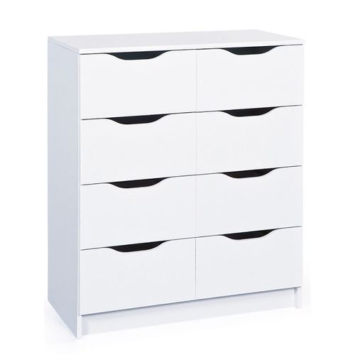 Jenny - Commode 8 Tiroirs Coloris Blanc