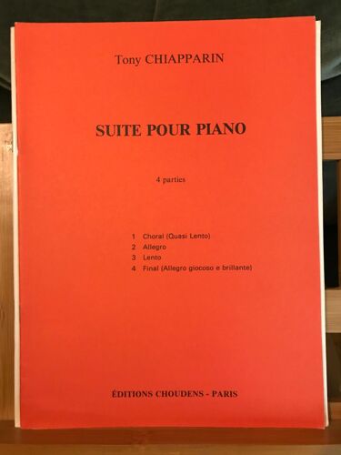Tony Chapparin Suite Pour Piano En 4 Parties Partition Éditions Choudens