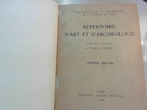 Répertoire D'art Et D'archéologie 1939-1941