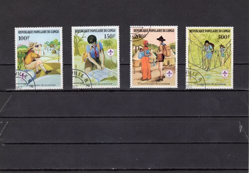 Timbres-Poste Du Congo (75ème Anniversaire Du Scoutisme)