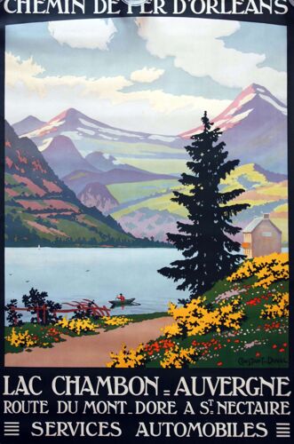 Affiche Lac Chambon Auvergne