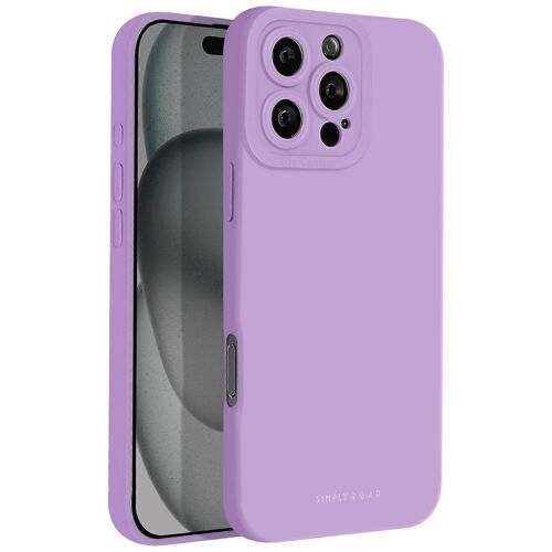 Coque pour iPhone 16 Pro Max Silicone Mat Soft Touch Protected Camera, violet