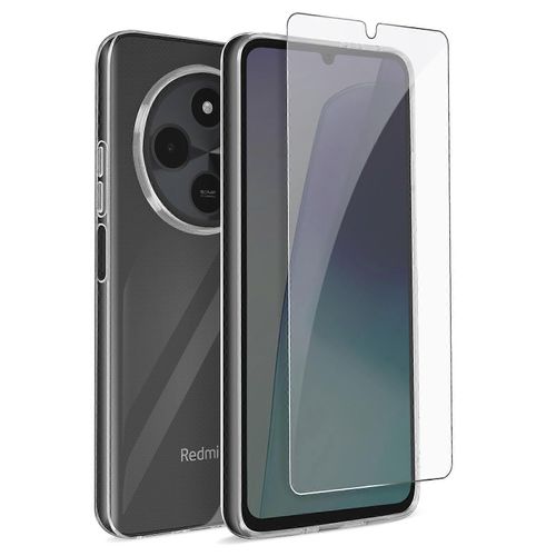 Pack De Protection Pour Xiaomi Redmi 14c Soft Shell Et Verre Trempé, Transparent