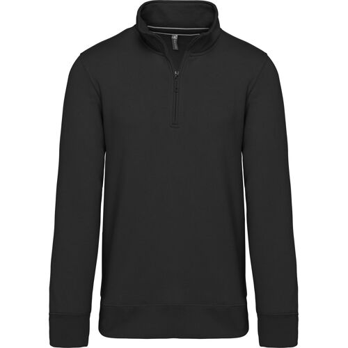 Sweat-Shirt Lourd 300 G - Col Zippé - K487 - K487 - Noir