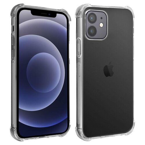 Coque iPhone 12 / 12 Pro Flexible Antichoc Coins Bumper Transparent