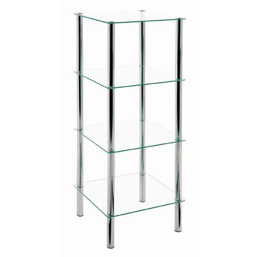 Paris Prix - Étagère 4 Niveaux En Verre "Eliot" 107cm Transparent