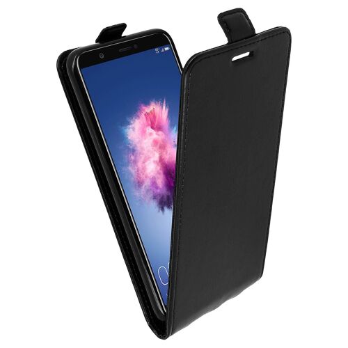 Etui Huawei P Smart Housse Clapet Vertical Porte-carte Coque Silicone gel Noir