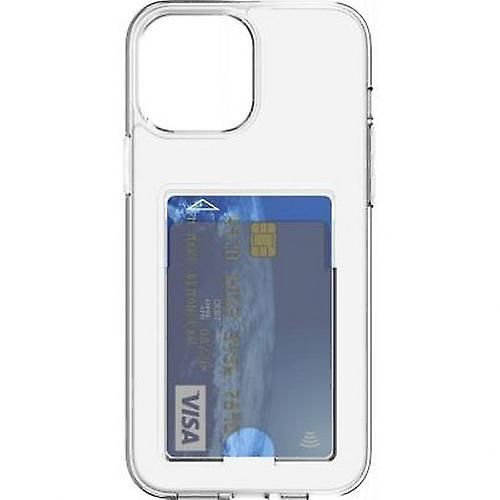 Coque hybride iPhone 14 Pro Max avec porte-cartes intégré, transparente