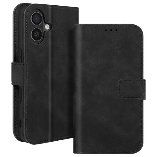 Coque pour iPhone 16 Plus Wallet damper Video Support, Noir
