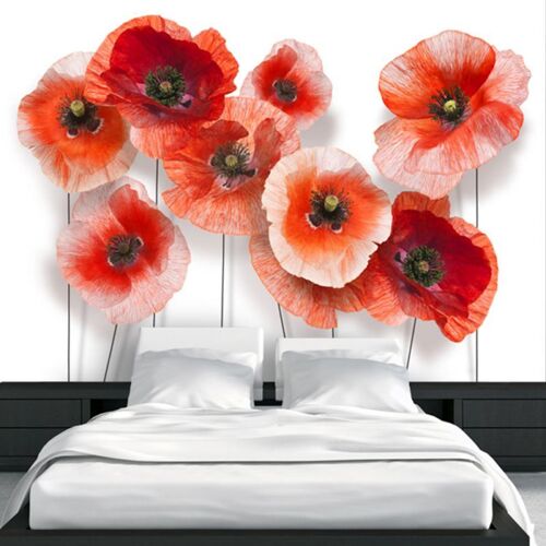 Papier Peint "Nine Poppies" 70 x 100 cm