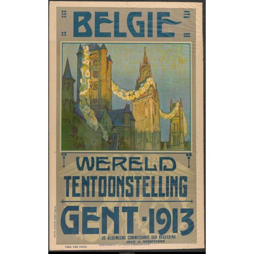 Affiche Belgique Gent 1913