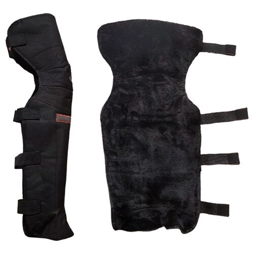 Genouillères Coupe-Vent Avec Bandes Réfléchissantes Pour Homme, Protection Des Genoux, En Polaire, Noire, Imperméable, Pour L'extérieur Et L'hiver
