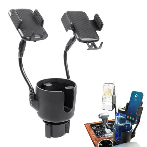 Support De Téléphone Portable De Voiture, Porte-Gobelet Extensible Avec Base Réglable, Languettes De Traction Élastiques En Caoutchouc, Porte-Gobelet Universel Pour Voiture