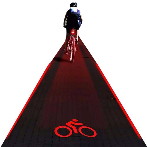 Feu Arrière De Bicyclette Avec Projection 1 Vélo, 5led, 2 Lumières, 4 Lumières